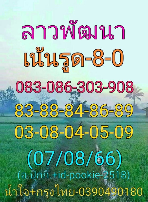 แนวทางหวยลาววันนี้ เลขเด็ดหวยลาว