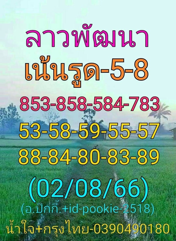 แนวทางหวยลาววันนี้ เลขเด็ดหวยลาว