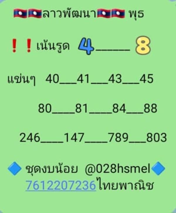 แนวทางหวยลาววันนี้ เลขเด็ดหวยลาว