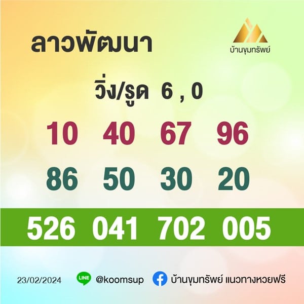 แนวทางหวยลาววันนี้ เลขเด็ดหวยลาว